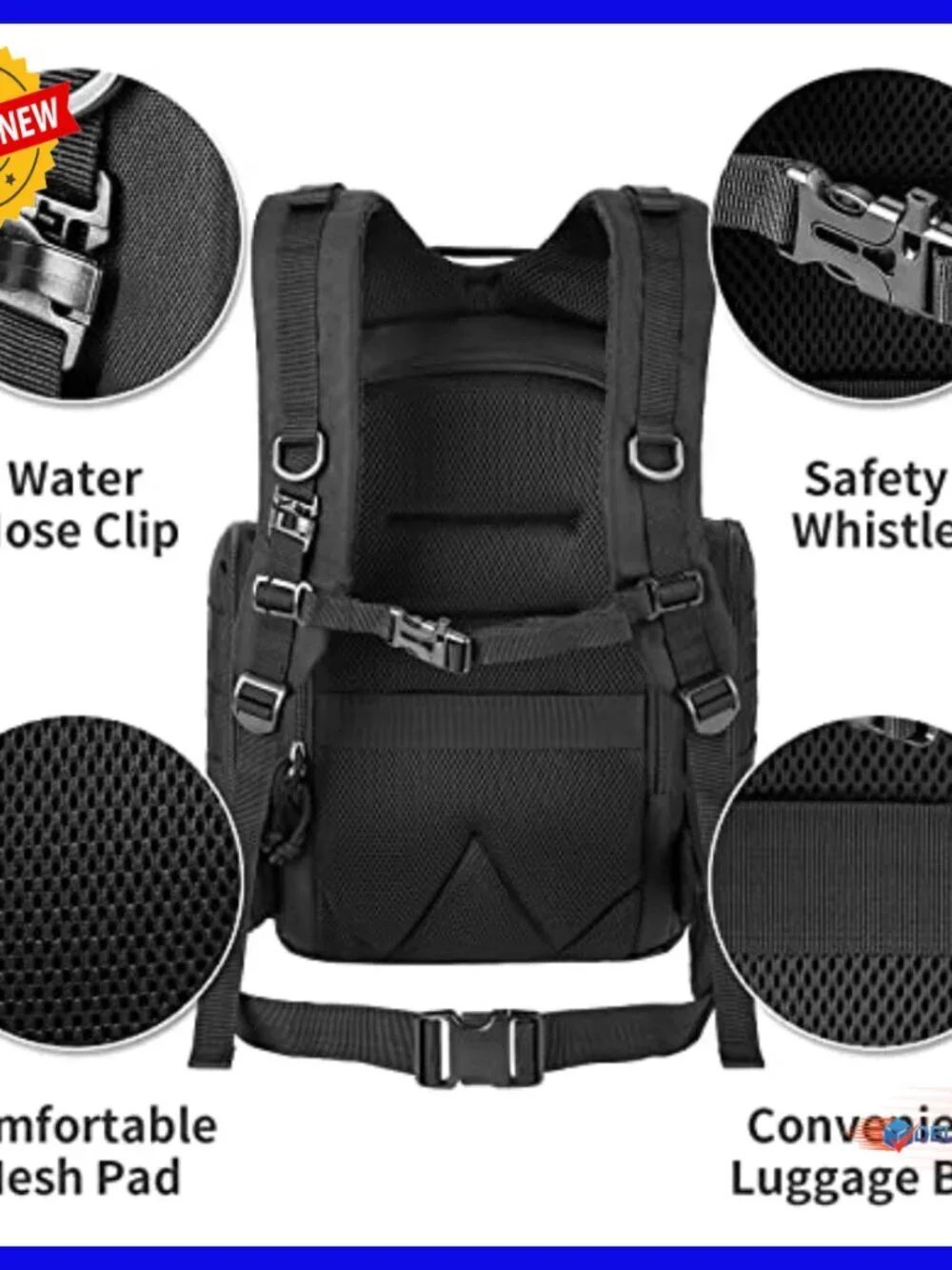 Military Diaper Backpack with Insulated Bottle Pockets, Waterproof, 17 Pockets